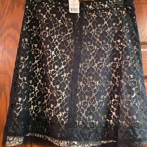 Black and Nude Lace Skirt